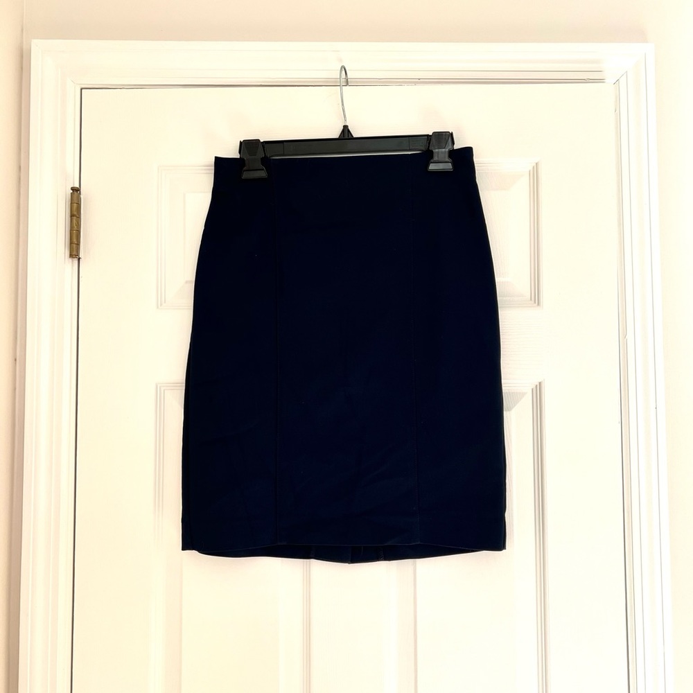 Van Heusen Navy Blue Elegant Pencil Skirt